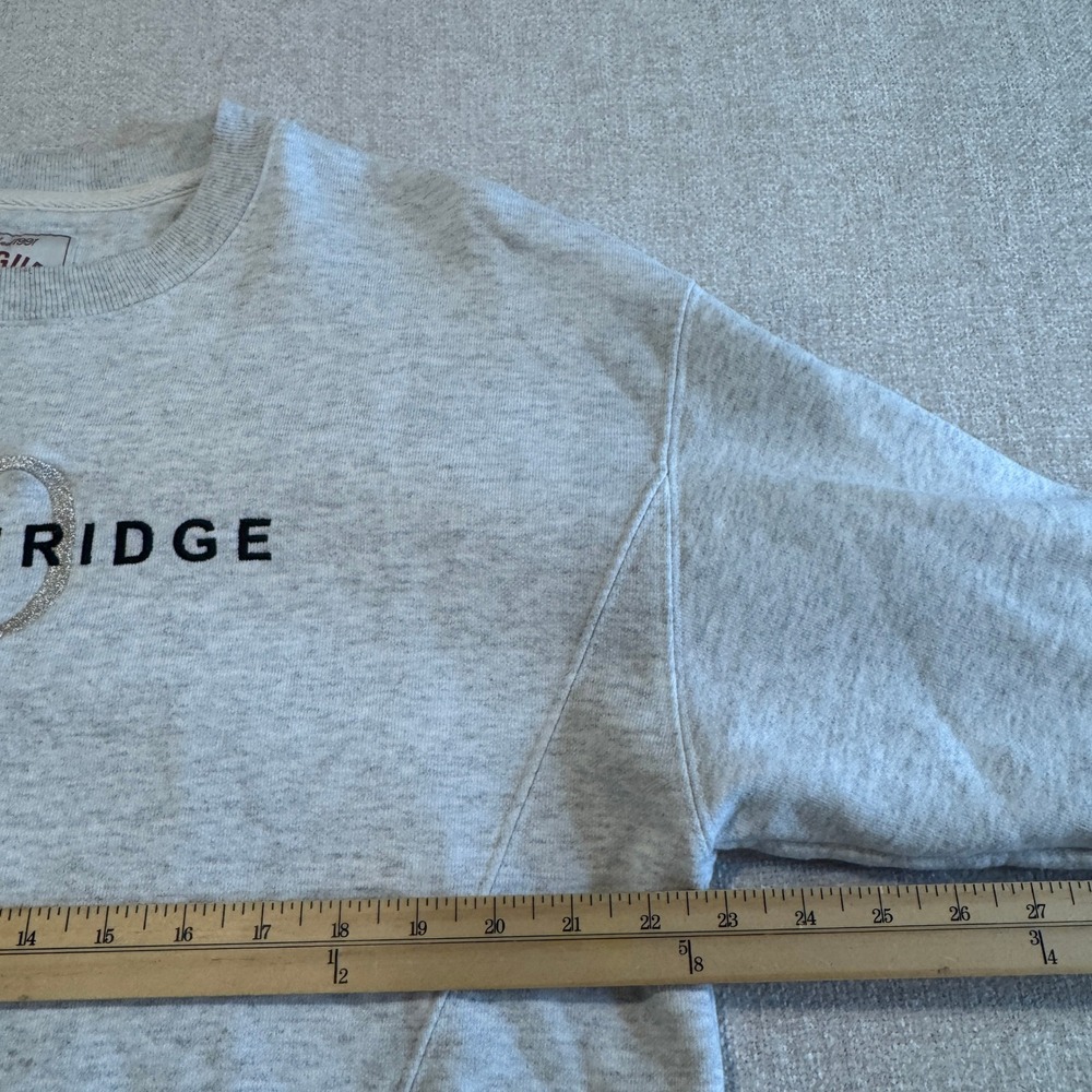 League Sportswear Breckenridge Cropped Sweatshirt Gray Crew Neck Size Large - Picture 4 of 8